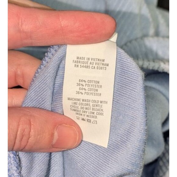 Aerie Pants XL Women's Blue Groove-On Velour High Waisted Flare Pant Ribbed - Picture 7 of 7